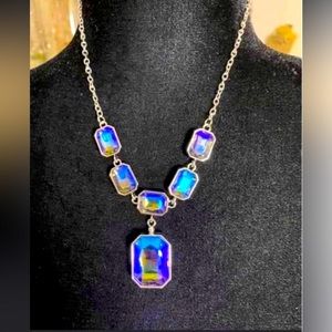 Million dollar moment blue oil spill necklace